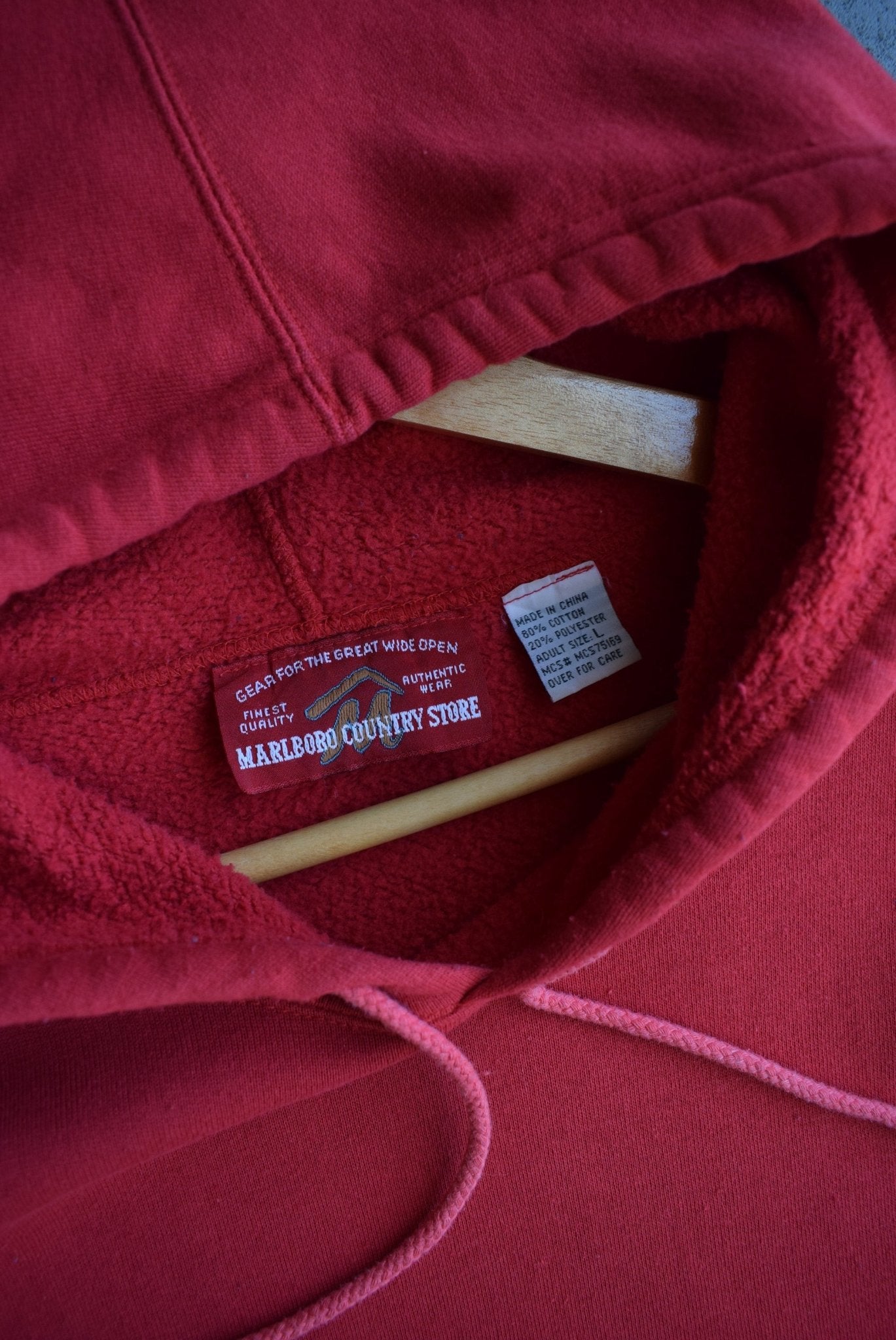 *Rare* Vintage Marlboro Classic Logo Embroidered Hoodie (L) - Retrospective Store