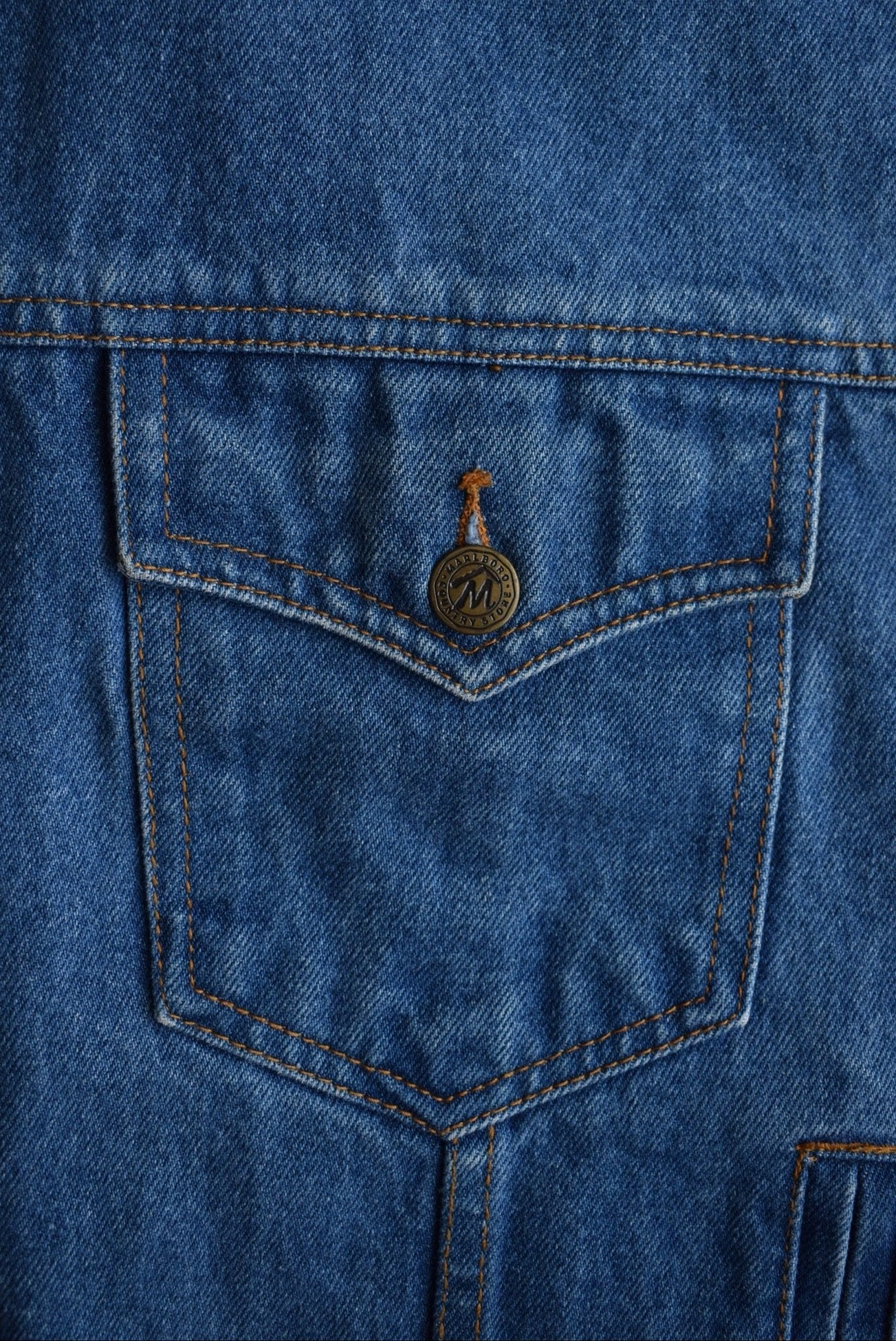 *Rare* Vintage Marlboro Denim Vest (L) - Retrospective Store