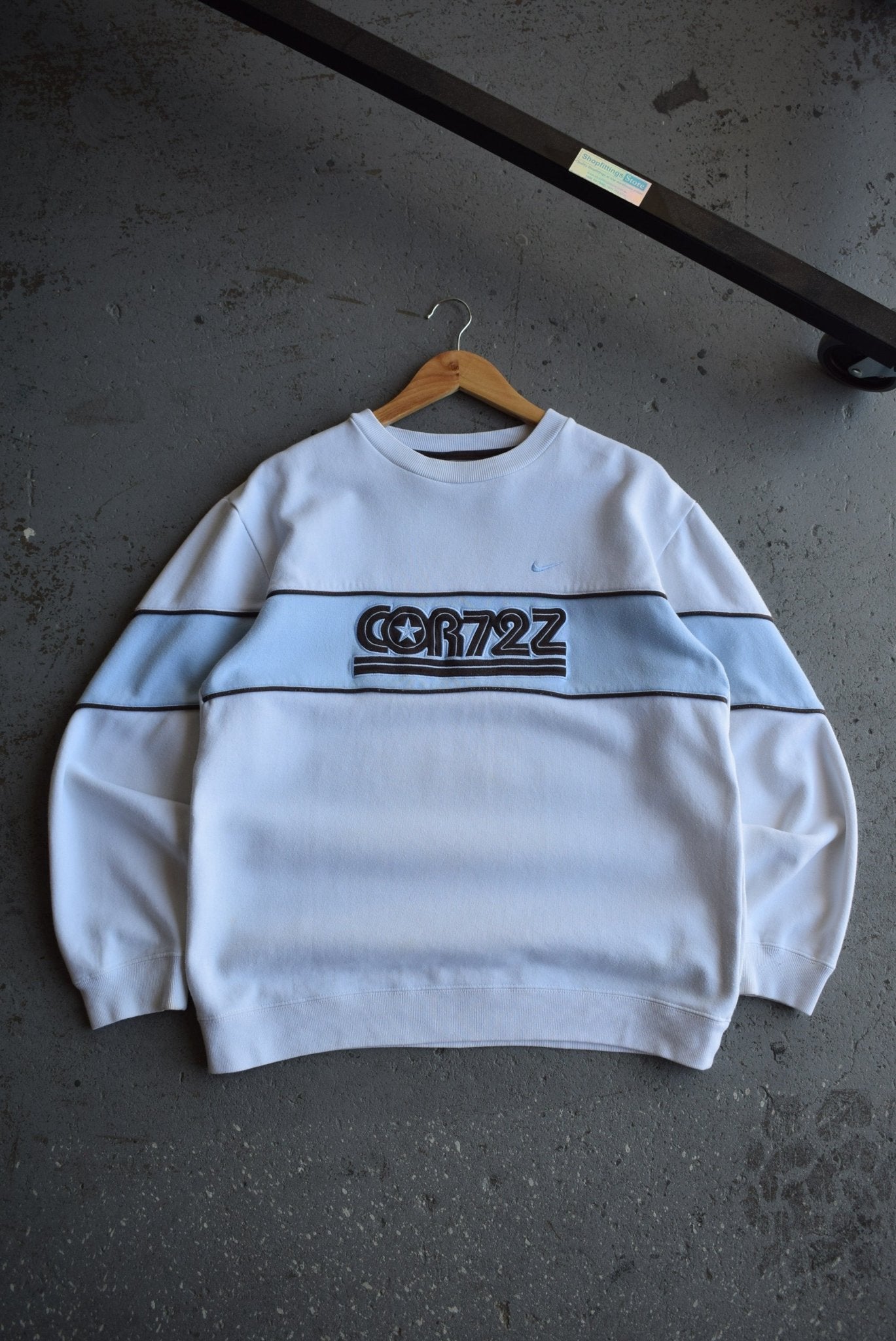 RARE Vintage Nike Cortez Embroidered Spellout Crewneck M Retrospective Store
