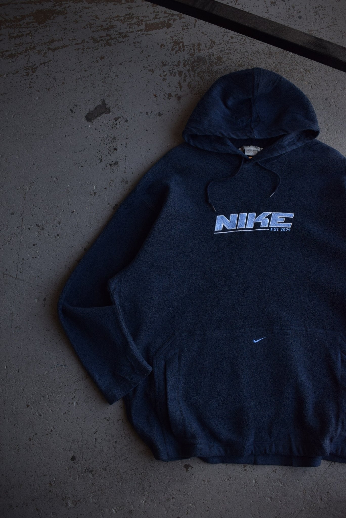 *Rare* Vintage Nike Embroidered Spellout Fleece Hoodie (XXL) - Retrospective Store