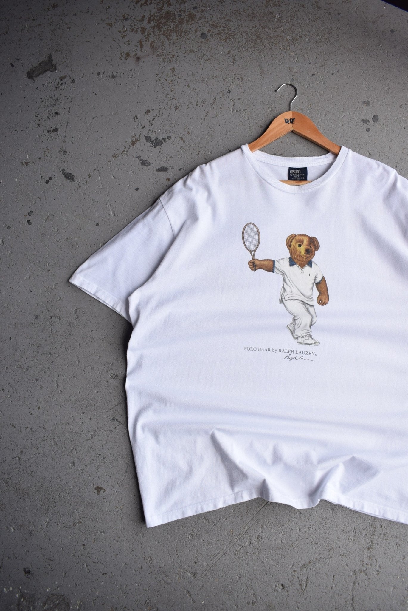 *Rare* Vintage Polo Bear Tennis Ralph Lauren Tee (XXL) - Retrospective Store