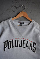 *Rare* Vintage Polo Jeans Ralph Lauren Embroidered Spellout Crewneck (L) - Retrospective Store