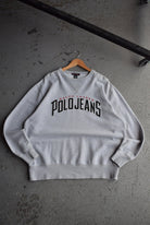 *Rare* Vintage Polo Jeans Ralph Lauren Embroidered Spellout Crewneck (L) - Retrospective Store