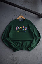 *Rare* Vintage Polo Ralph Lauren Spellout Embroidered Crewneck (M) - Retrospective Store
