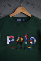 *Rare* Vintage Polo Ralph Lauren Spellout Embroidered Crewneck (M) - Retrospective Store