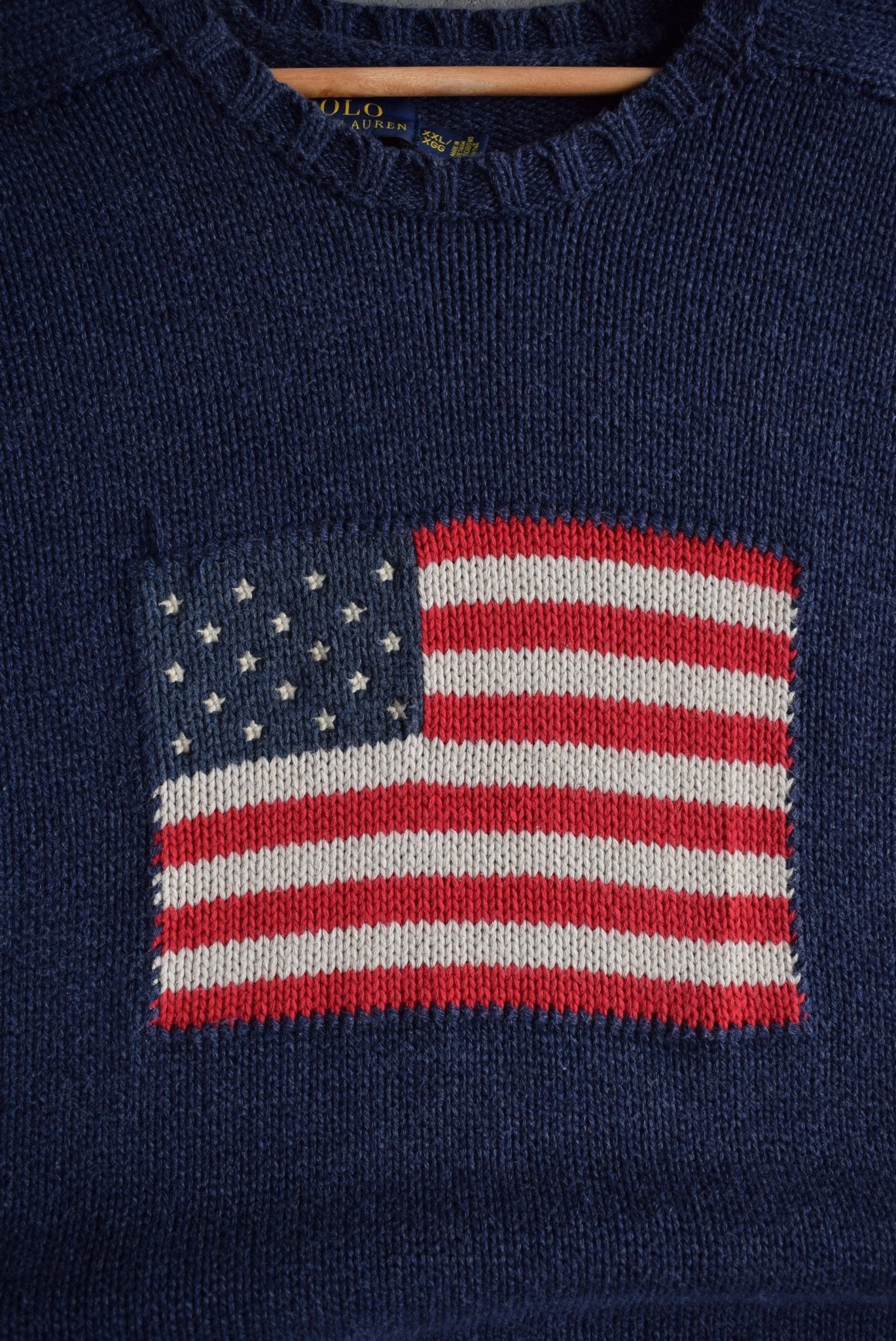 *Rare* Vintage Polo Ralph Lauren USA Flag Knit (L/XL) - Retrospective Store