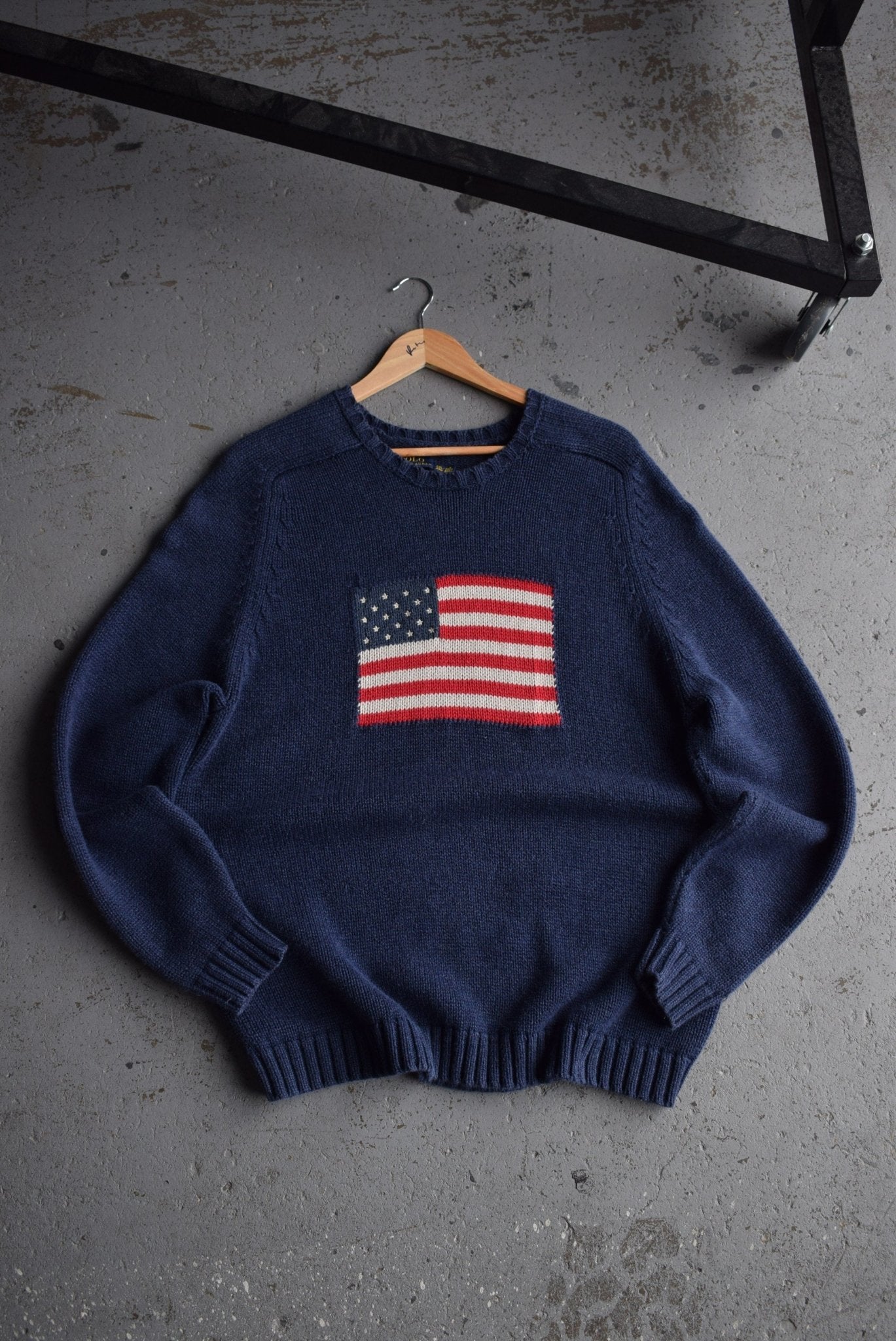 *Rare* Vintage Polo Ralph Lauren USA Flag Knit (L/XL) - Retrospective Store