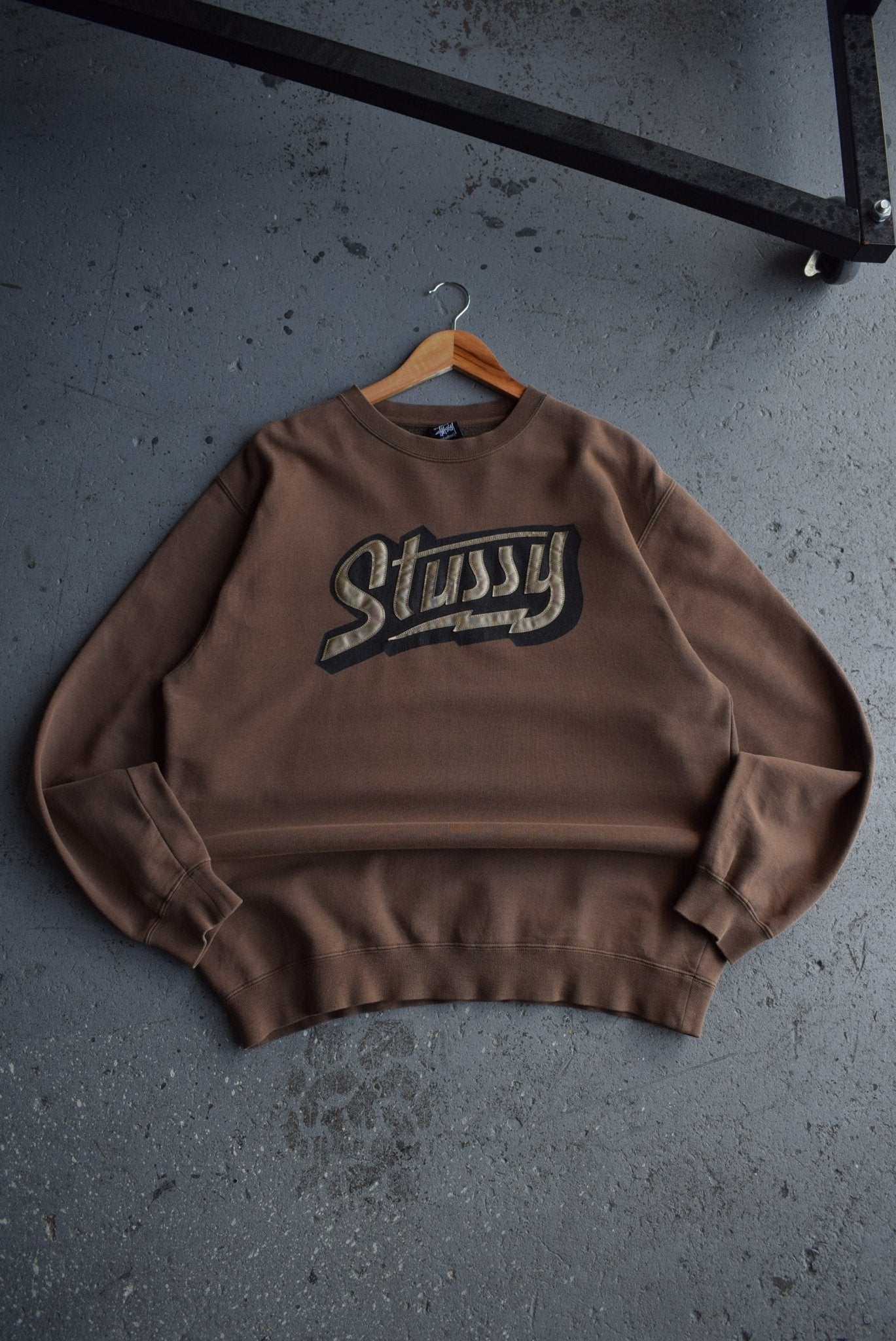*Rare* Vintage Stussy Spellout Embroidered Crewneck (L) - Retrospective Store
