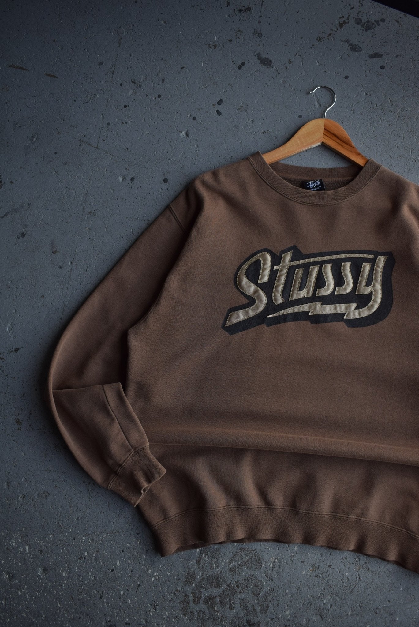 *Rare* Vintage Stussy Spellout Embroidered Crewneck (L) - Retrospective Store