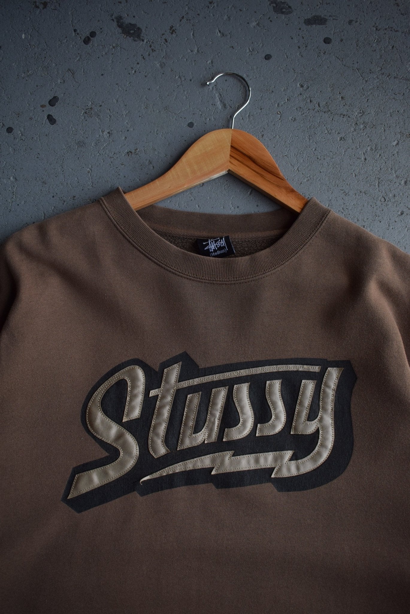 *Rare* Vintage Stussy Spellout Embroidered Crewneck (L) - Retrospective Store