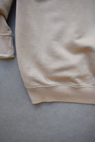 Reebok Athletic Dept. Tan Embroidered Spellout Crewneck — 1990s (L) - Retrospective Store
