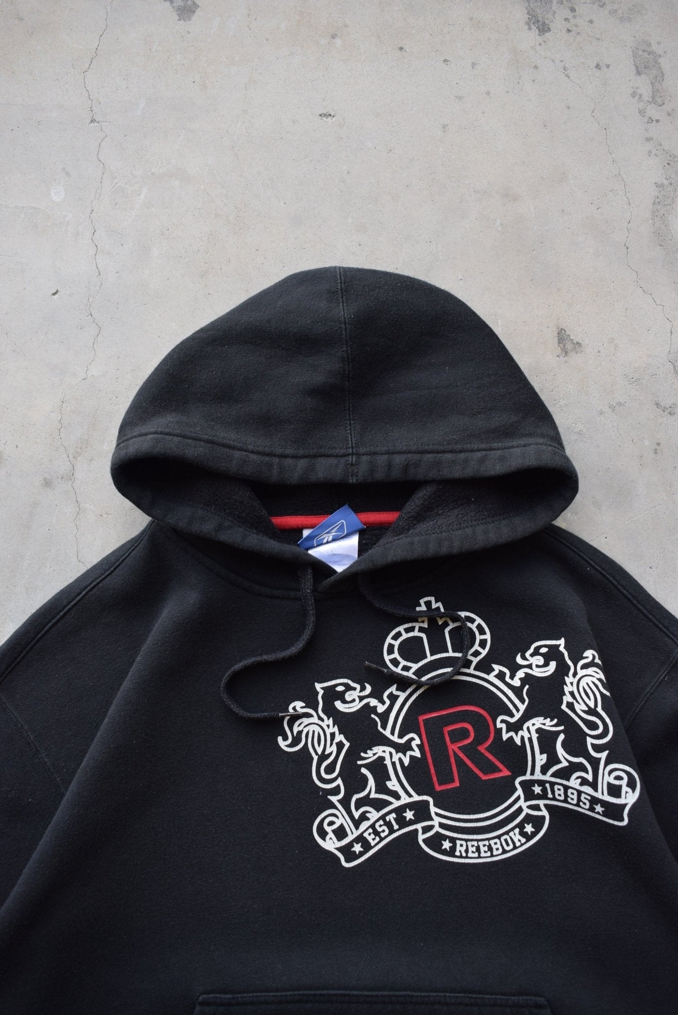 Reebok Black Graphic Hoodie — 2000s (S) - Retrospective Store