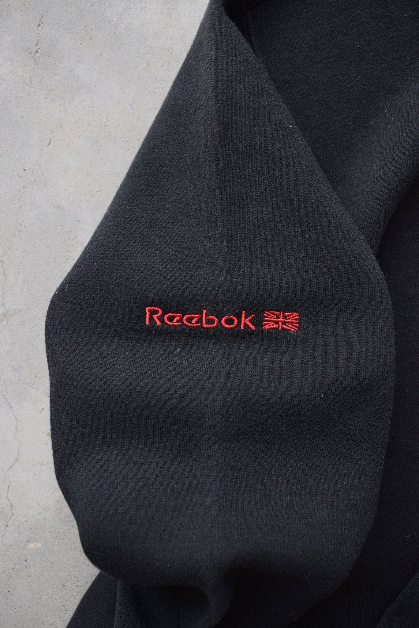 Reebok Black Graphic Hoodie — 2000s (S) - Retrospective Store