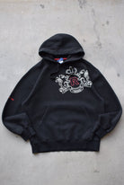 Reebok Black Graphic Hoodie — 2000s (S) - Retrospective Store