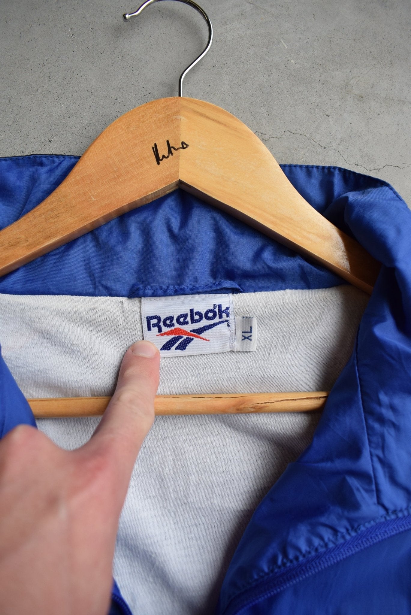 Reebok Classic Logo Embroidered Windbreaker Jacket — 1990s (XL) - Retrospective Store