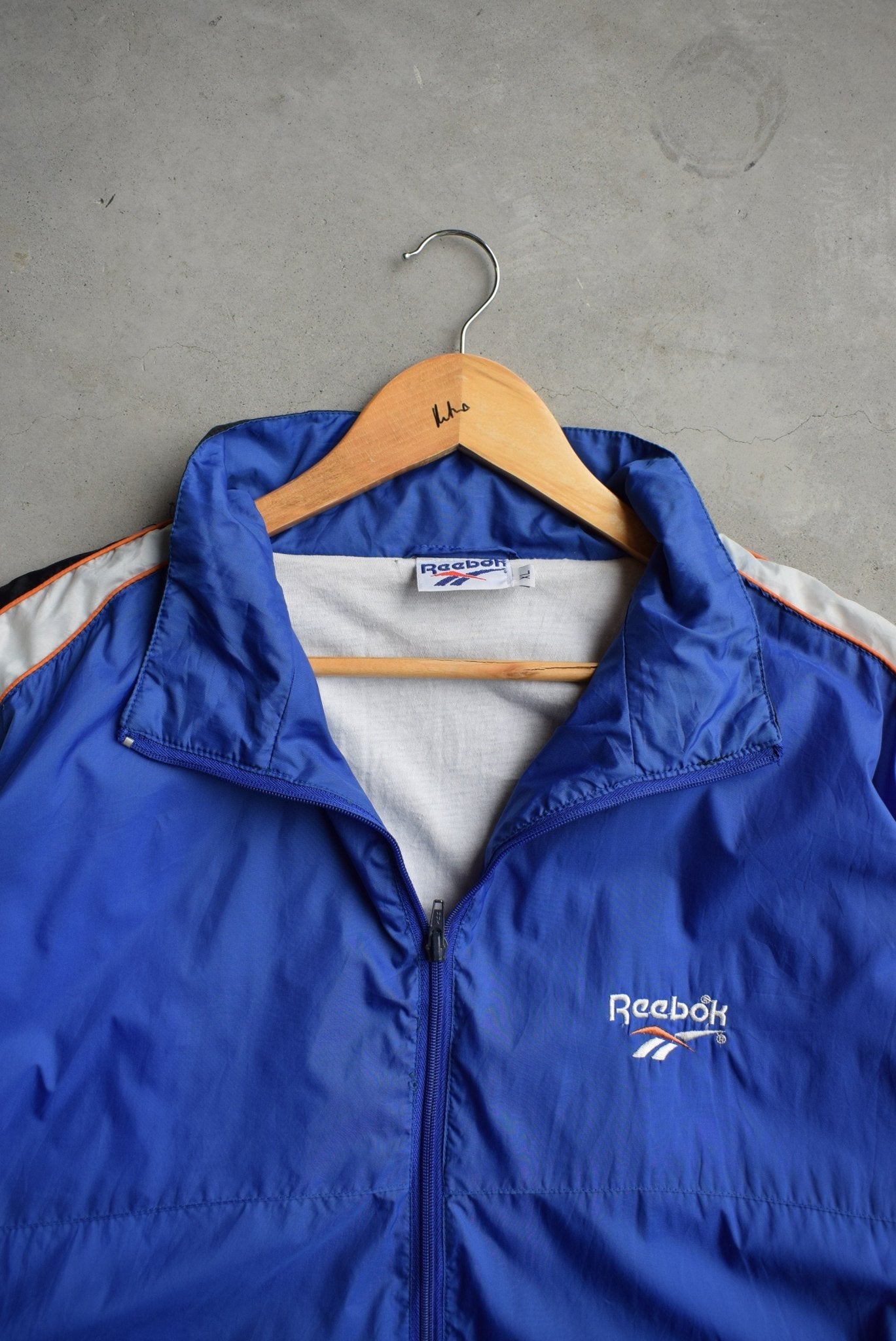 Reebok Classic Logo Embroidered Windbreaker Jacket — 1990s (XL) - Retrospective Store