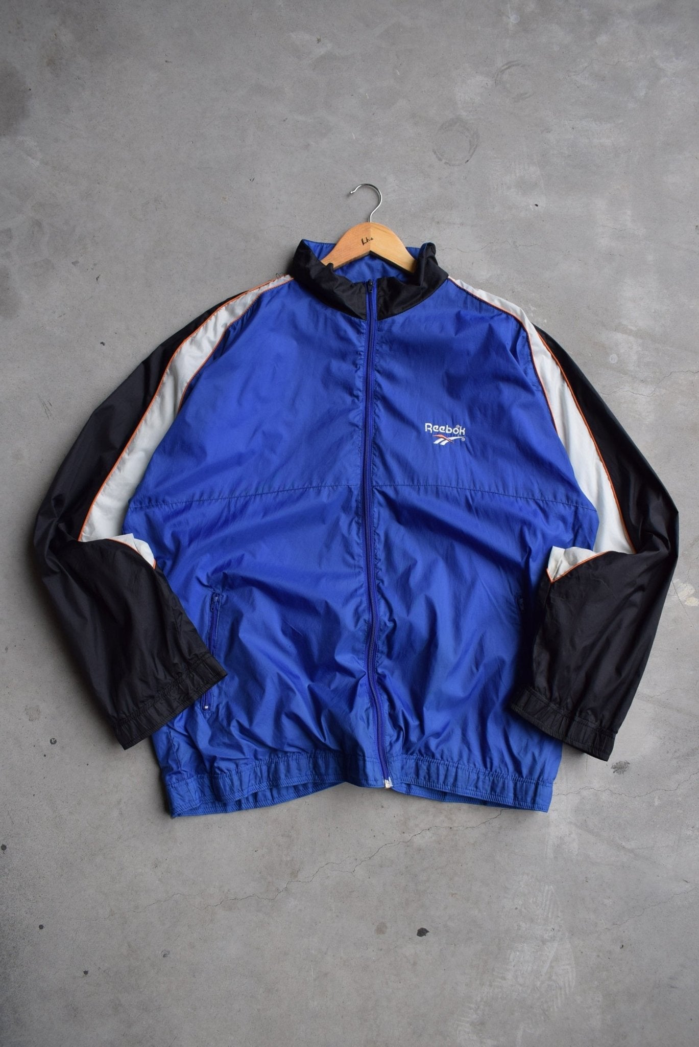 Reebok Classic Logo Embroidered Windbreaker Jacket — 1990s (XL) - Retrospective Store