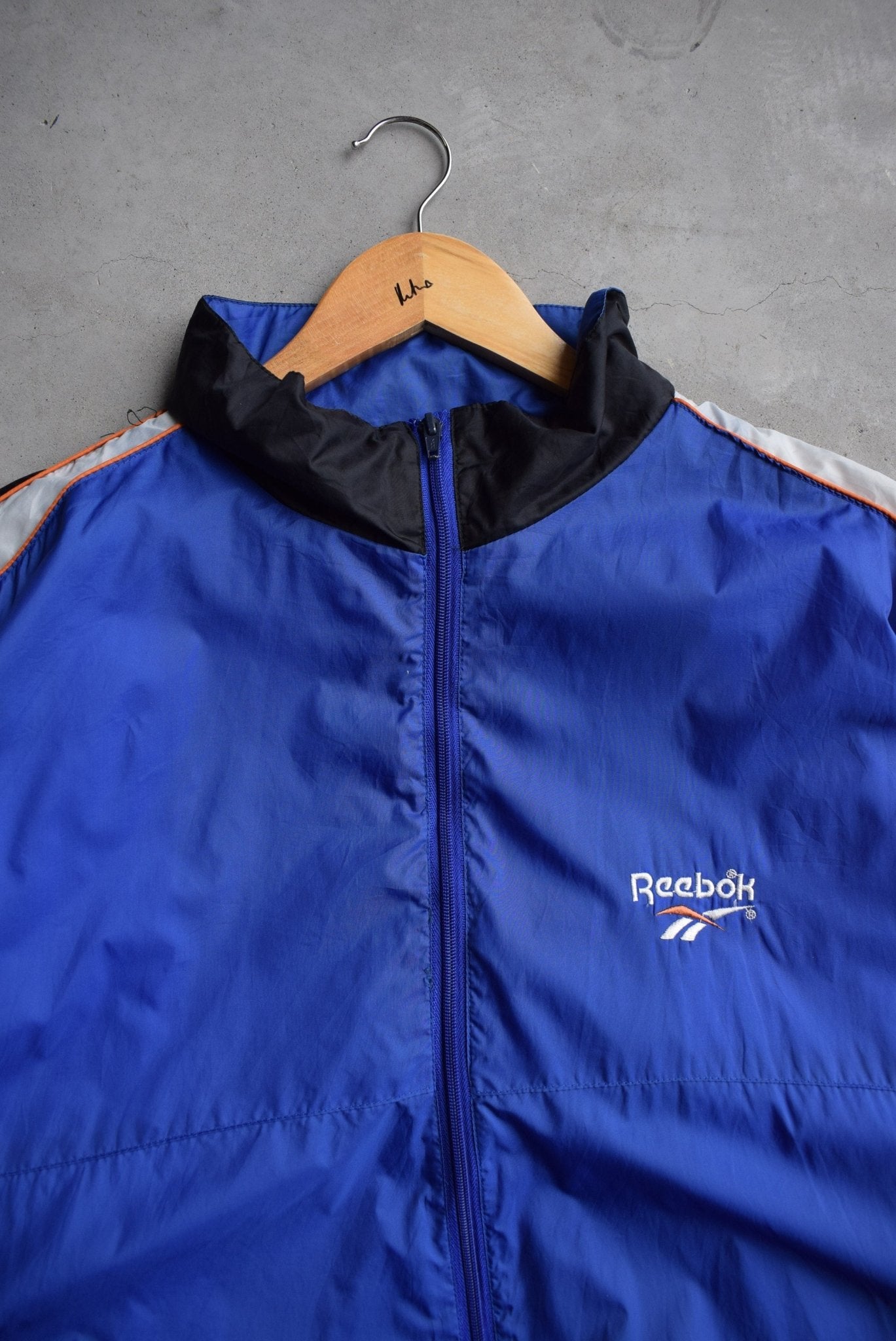 Reebok Classic Logo Embroidered Windbreaker Jacket — 1990s (XL) - Retrospective Store