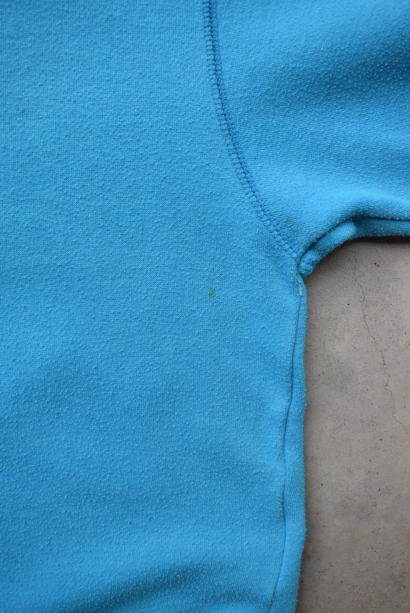 Reebok Essentials Blue Embroidered Spellout Crewneck — 2000s (S/M) - Retrospective Store