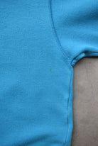 Reebok Essentials Blue Embroidered Spellout Crewneck — 2000s (S/M) - Retrospective Store