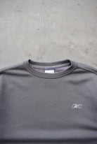 Reebok Grey Embroidered Logo Crewneck — 1990s (M) - Retrospective Store