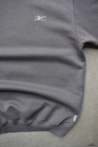 Reebok Grey Embroidered Logo Crewneck — 1990s (M) - Retrospective Store