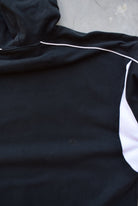 Reebok Hockey Black Embroidered Spellout Hoodie — 1990s (XXL) - Retrospective Store