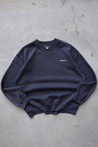Reebok Navy Embroidered Spellout Crewneck — 1990s (L) - Retrospective Store
