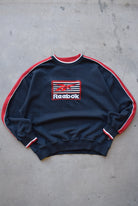 Reebok Navy & Red Embroidered Spellout Crewneck — 1990s (L) - Retrospective Store