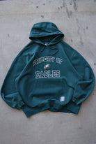 Reebok x NFL Philadelphia Eagles Green Embroidered Hoodie — 2000s (XL) - Retrospective Store