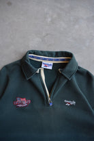 Reebok x US Sports Hollywood Green Embroidered Quarter Zip — 1990s (L) - Retrospective Store