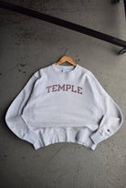*Reverse - weave* Vintage 90s Champion x Temple University Crewneck (L) - Retrospective Store