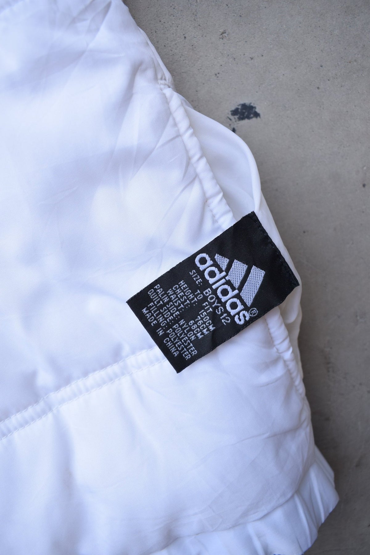 Reversible Adidas Black & White Embroidered Jacket — 1990s (XS) - Retrospective Store