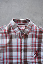 Rocawear Red Cropped Long Sleeve Button Up — 2000s (L) - Retrospective Store