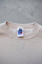 Russell Athletic Beige Crewneck — 1990s (M) - Retrospective Store