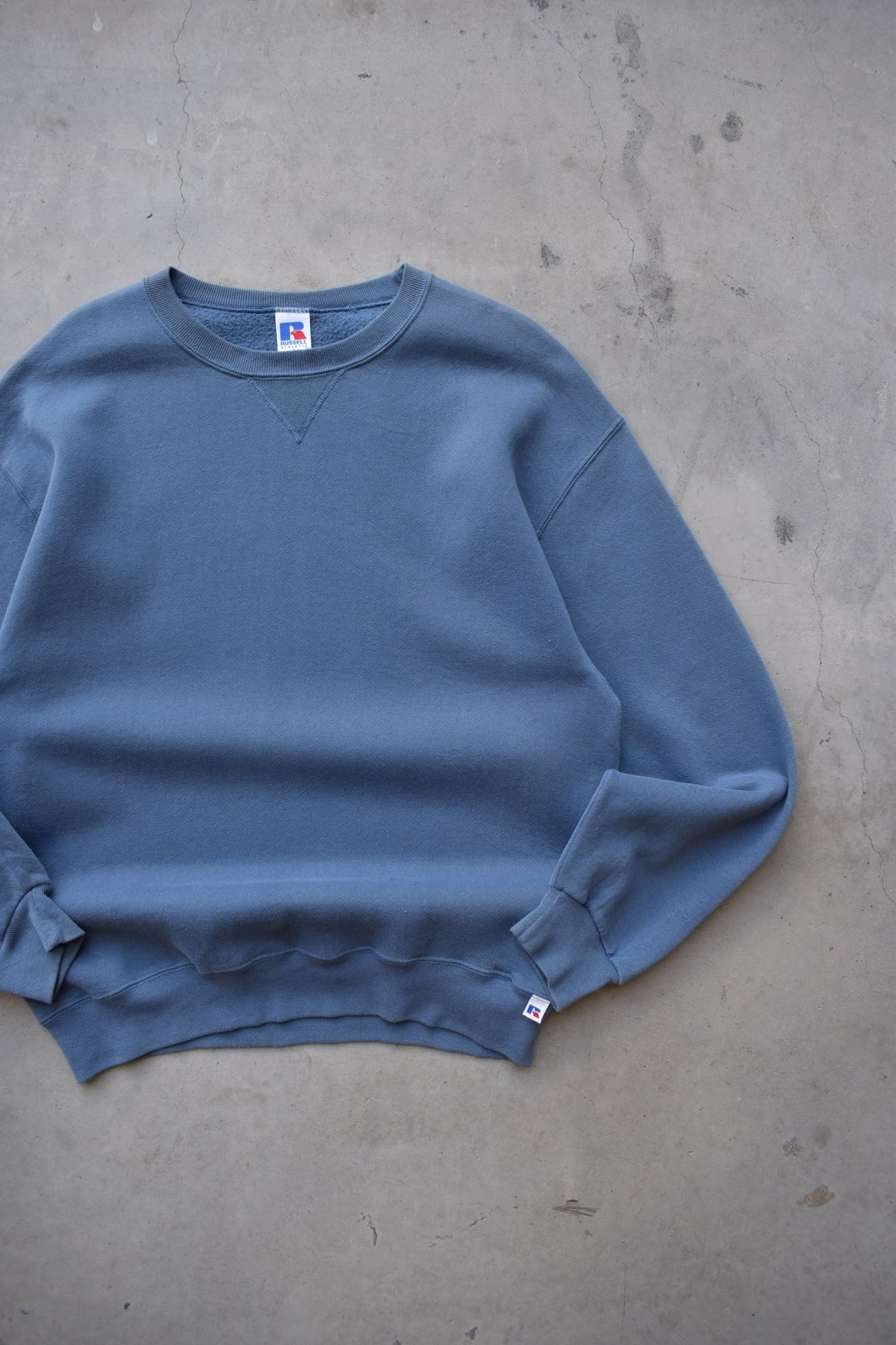 Russell Athletic Blue Crewneck — 1990s (L) - Retrospective Store