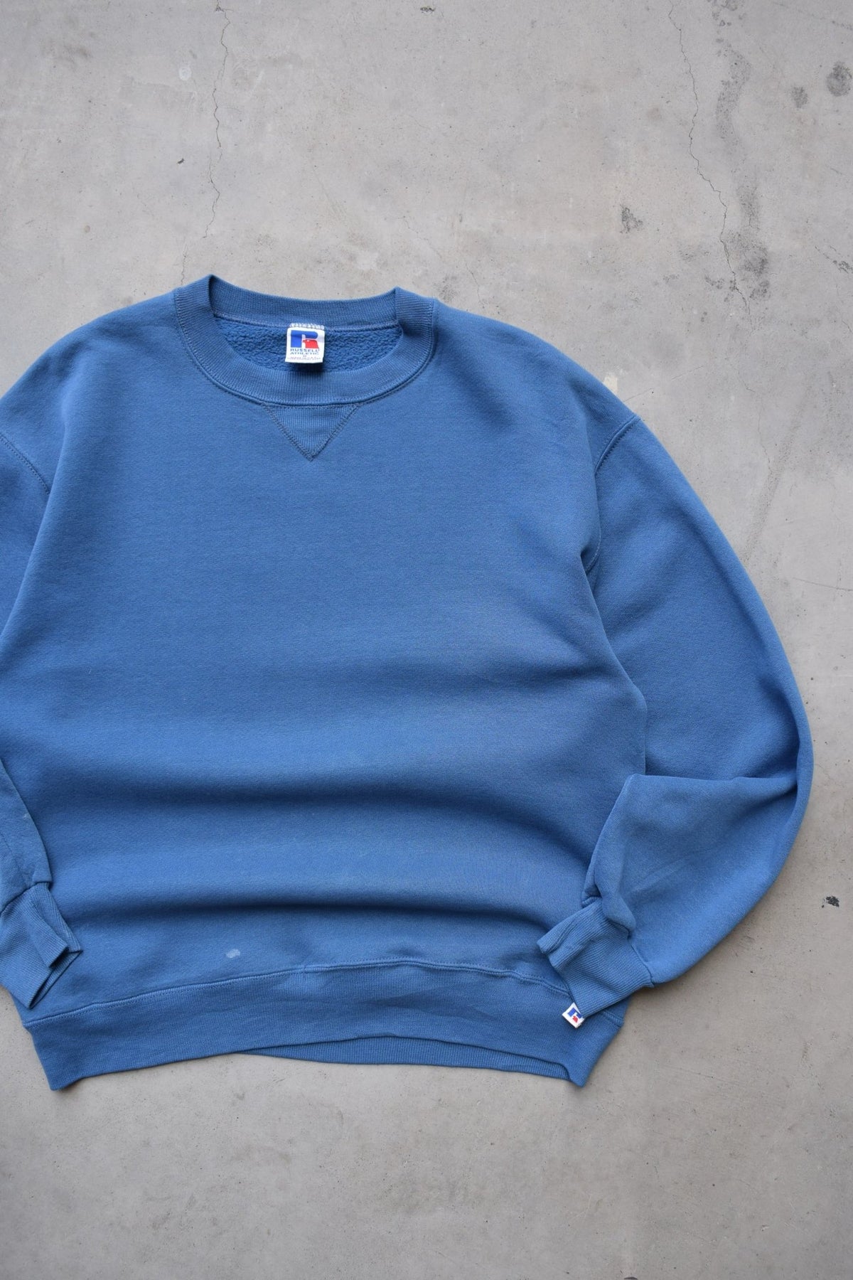 Russell Athletic Blue Crewneck — 1990s (M) - Retrospective Store
