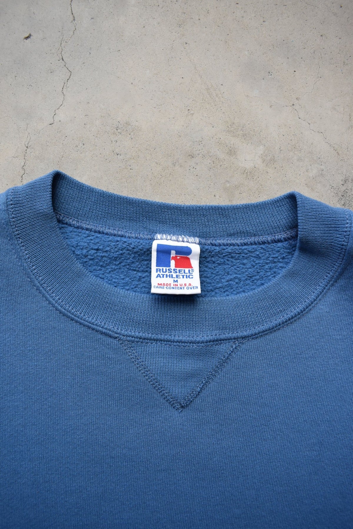Russell Athletic Blue Crewneck — 1990s (M) - Retrospective Store