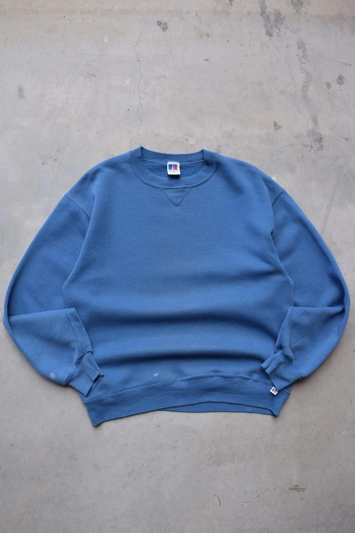 Russell Athletic Blue Crewneck — 1990s (M) - Retrospective Store