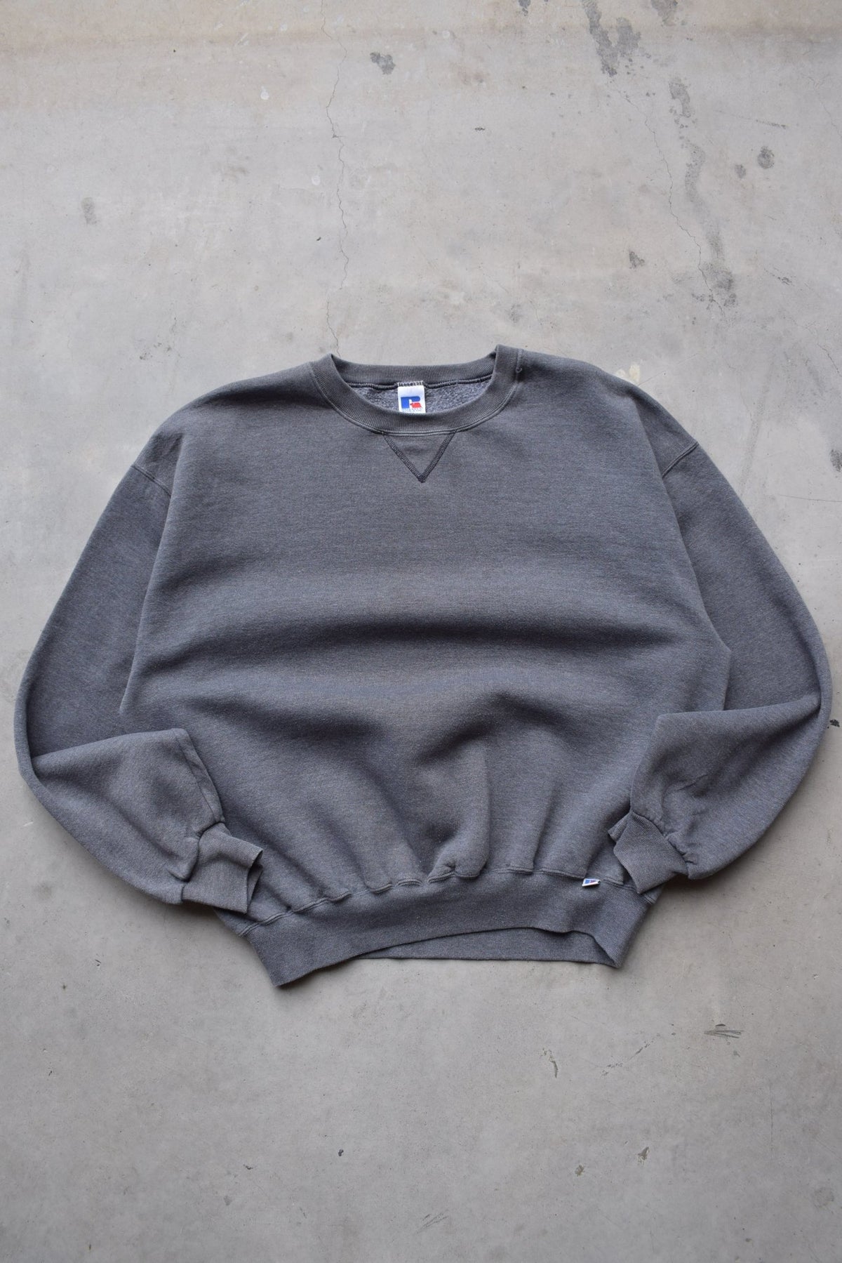 Russell Athletic Charcoal Crewneck — 1990s (XL) - Retrospective Store