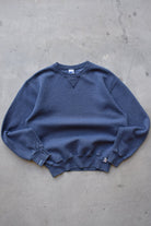 Russell Athletic Faded Navy Crewneck — 1990s (M) - Retrospective Store