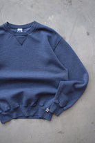 Russell Athletic Faded Navy Crewneck — 1990s (M) - Retrospective Store