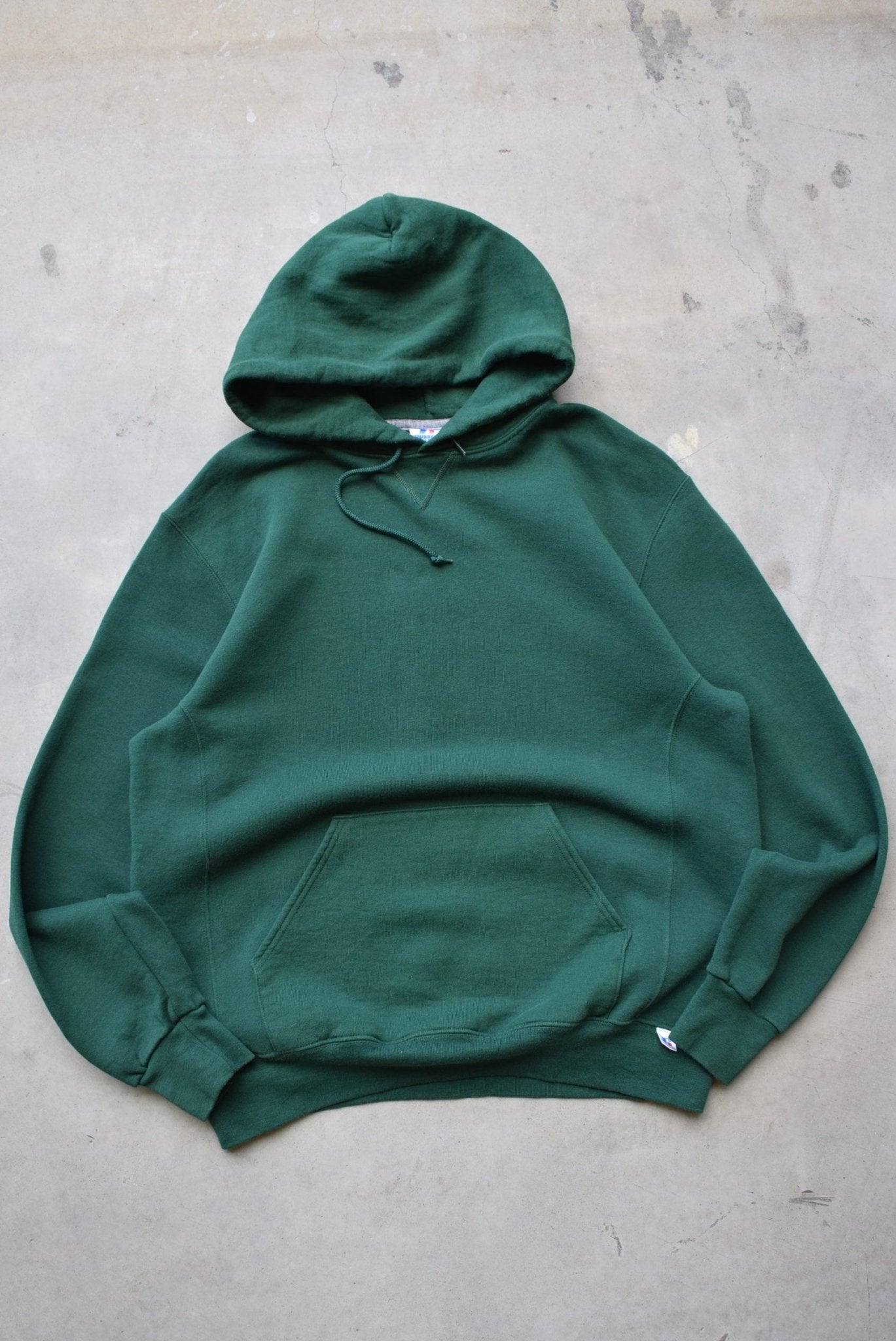 Russell Athletic Forrest-Green Hoodie — 1990s (L) - Retrospective Store
