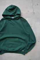 Russell Athletic Forrest-Green Hoodie — 1990s (L) - Retrospective Store