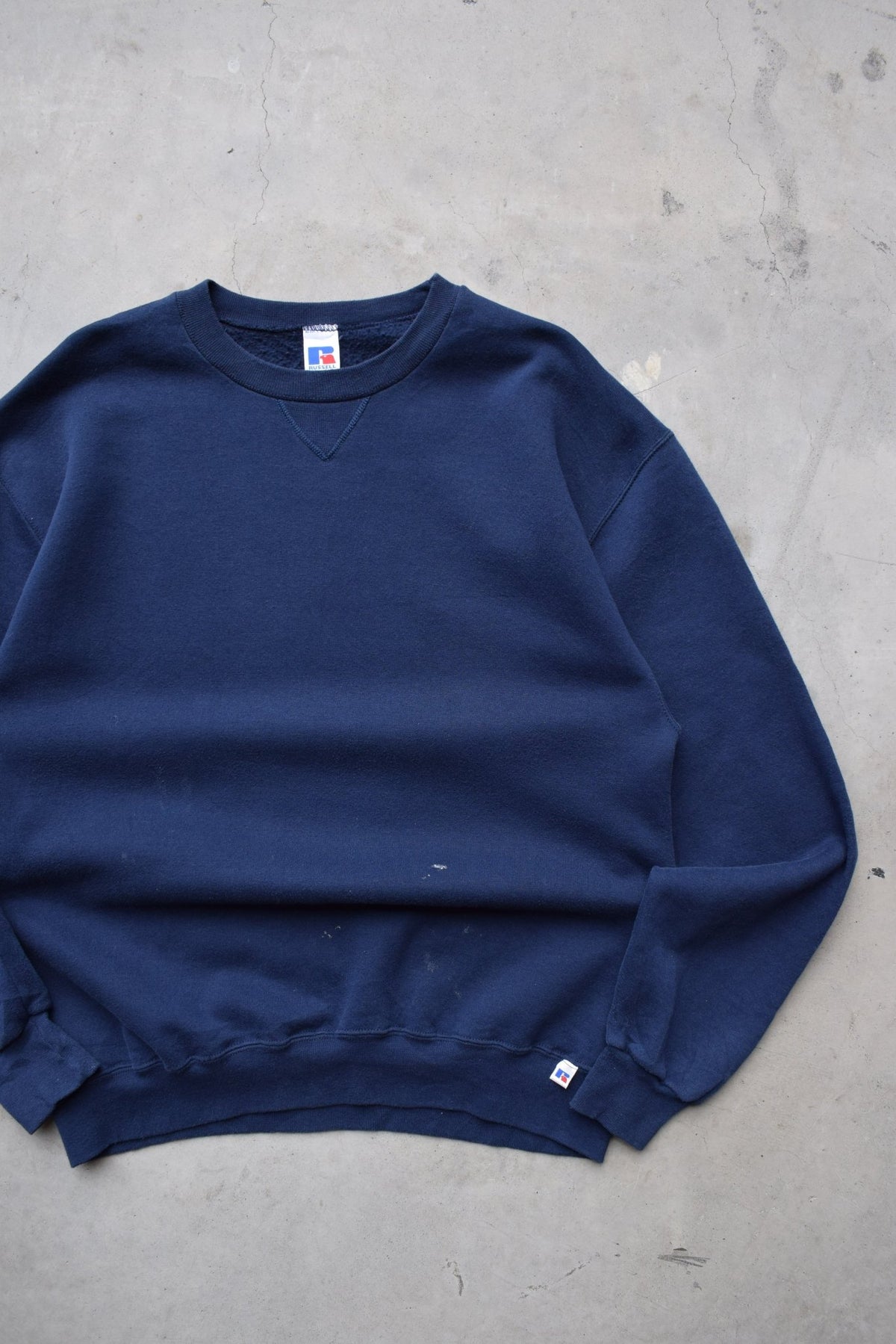 Russell Athletic Navy Crewneck — 1990s (L) - Retrospective Store