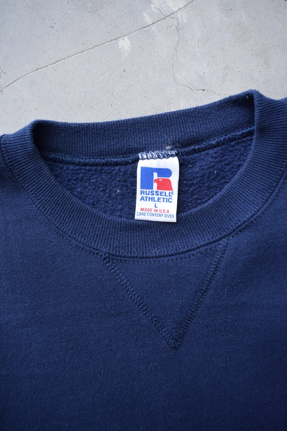 Russell Athletic Navy Crewneck — 1990s (M/L) - Retrospective Store
