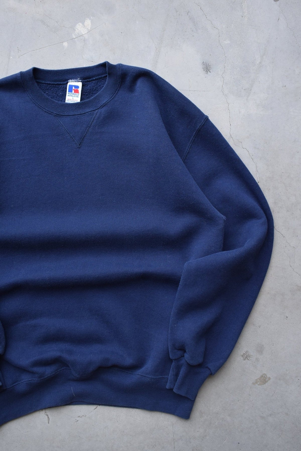 Russell Athletic Navy Crewneck — 1990s (M/L) - Retrospective Store