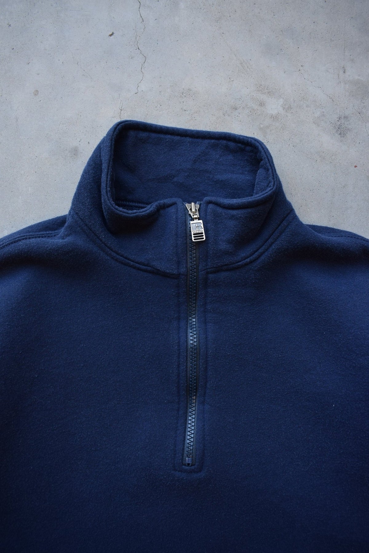 Russell Athletic Navy Quarter Zip — 1990s (L) - Retrospective Store