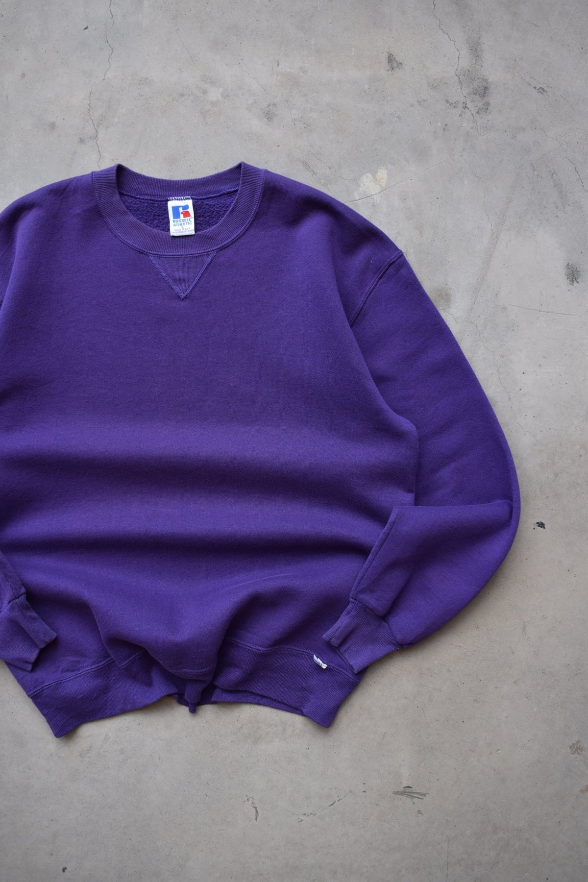 Russell Athletic Purple Crewneck — 1990s (M/L) - Retrospective Store