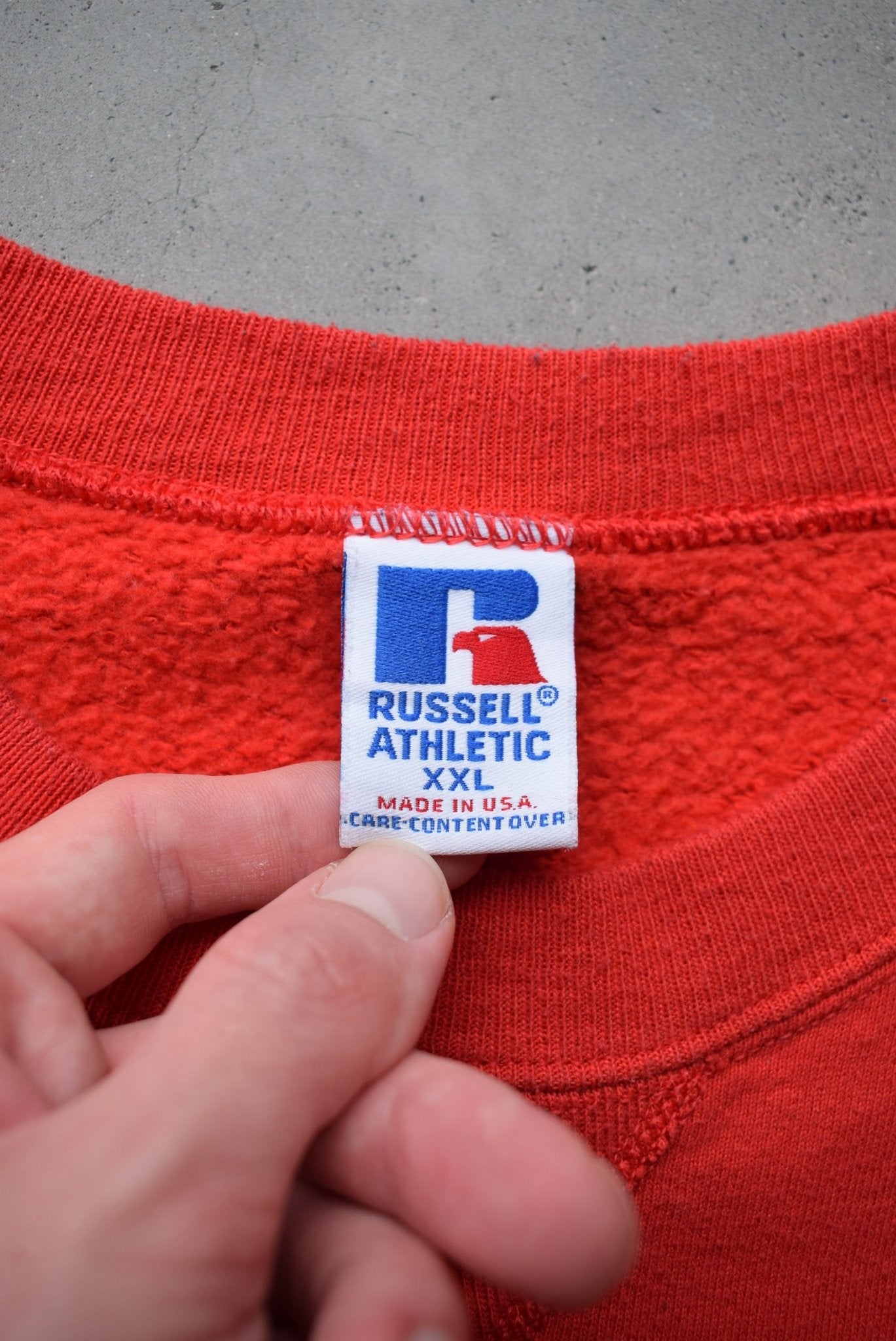 Russell Athletic Red Crewneck — 1990s (XXL) - Retrospective Store